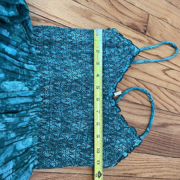 Free People Sweet Nothings Midi Dress in Forest Combo Green Size XS - Picture 12 of 12